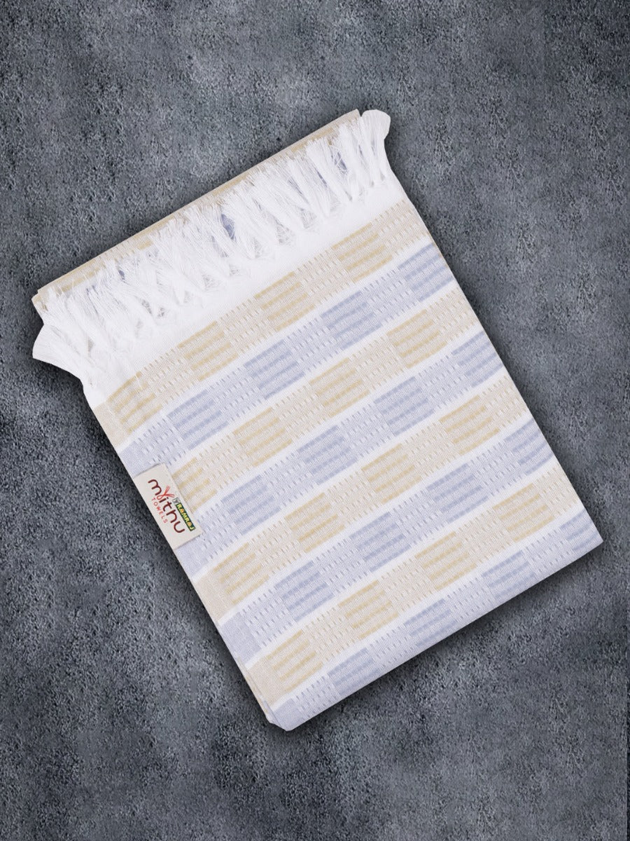100% Cotton Checked Bath Towel Signature Pack of 3 1108