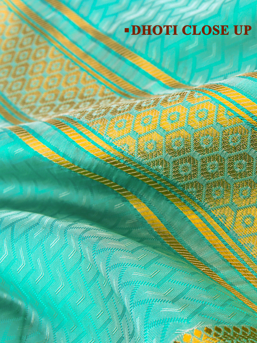 Men Art Silk Dhoti & Shirting R.Green Mangalakara Set 140k (2 in 1)