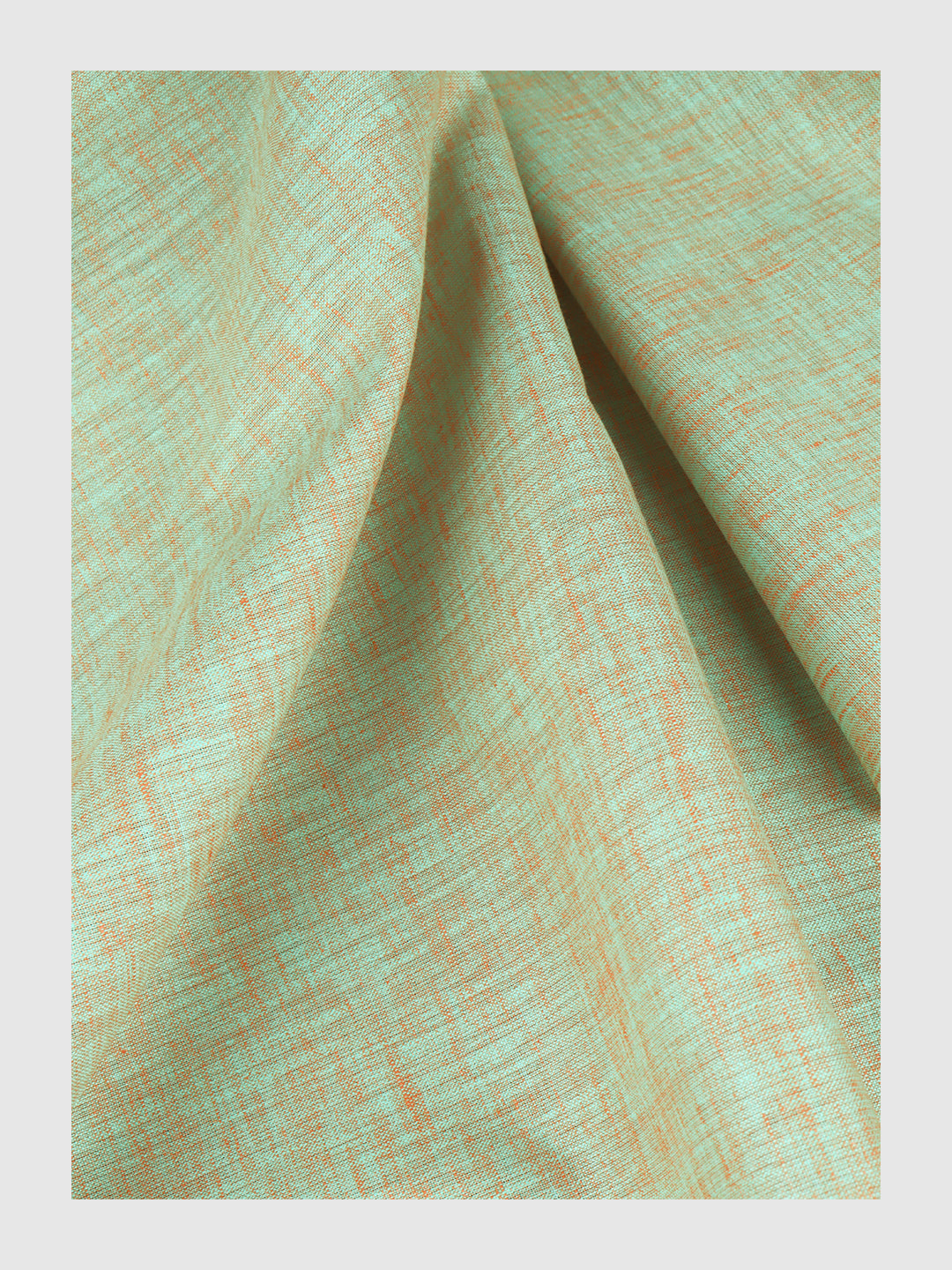 Men Cotton Blend Green Self Design Shirt and Kurta Fabric Lampus