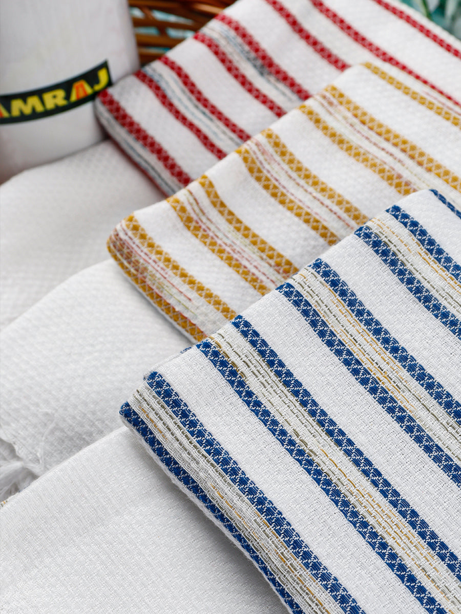 100% Cotton Signature Soft Feel Striped Bath Towel 1055- Close view
