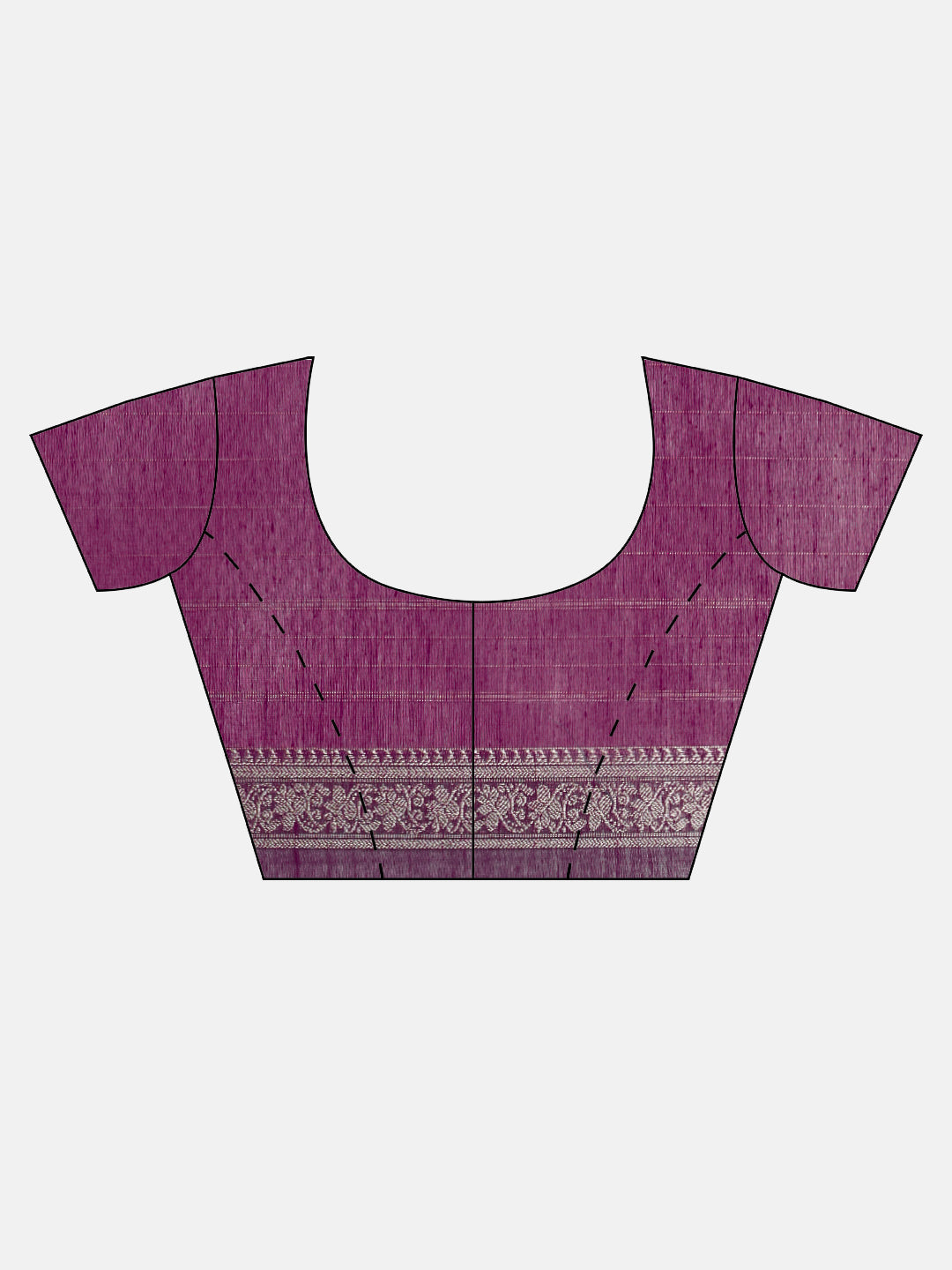 Women Majenta Semi Kora Cotton Saree SK127