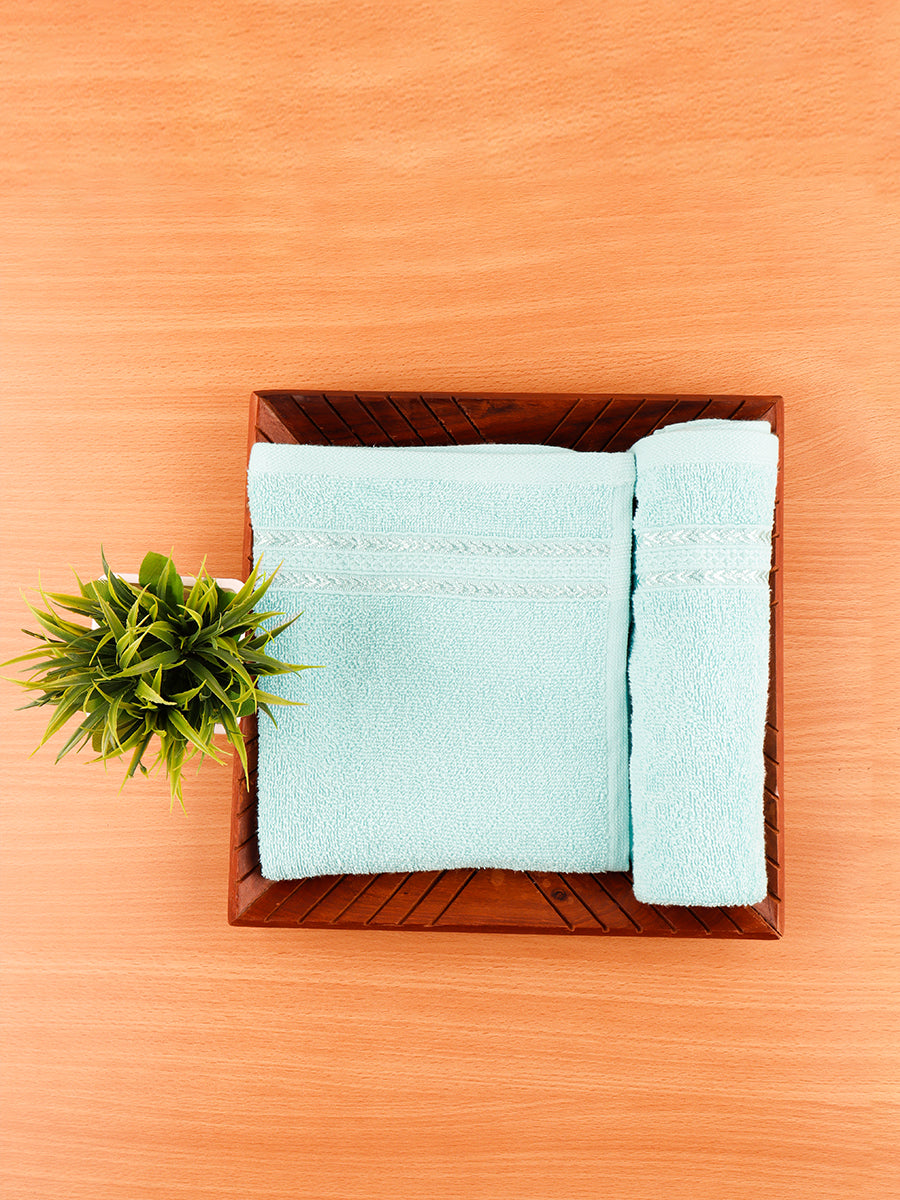 Premium Soft & Absorbent Light Blue Terry Hand Towel HC9