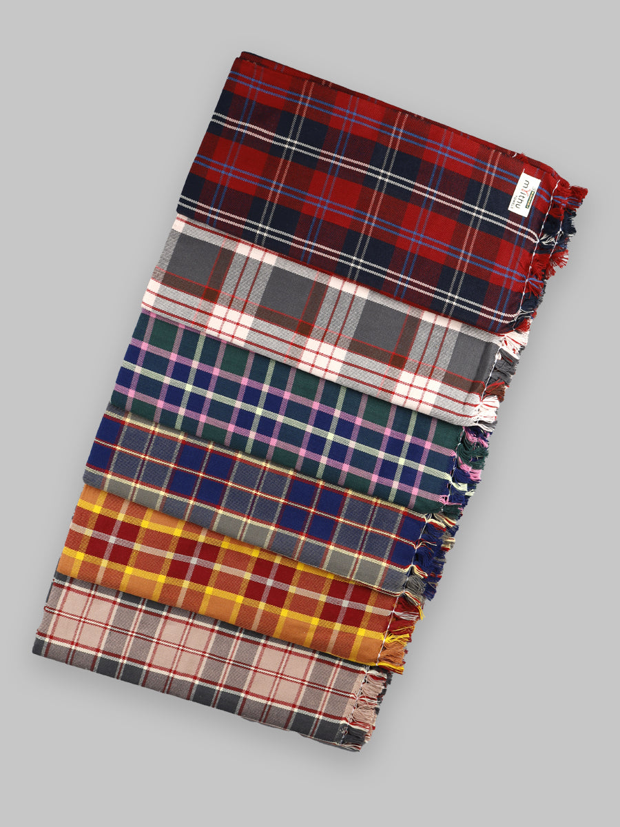 Highly Absorbent Cotton Colour Checked Bath Towel Hornet-Mix colour