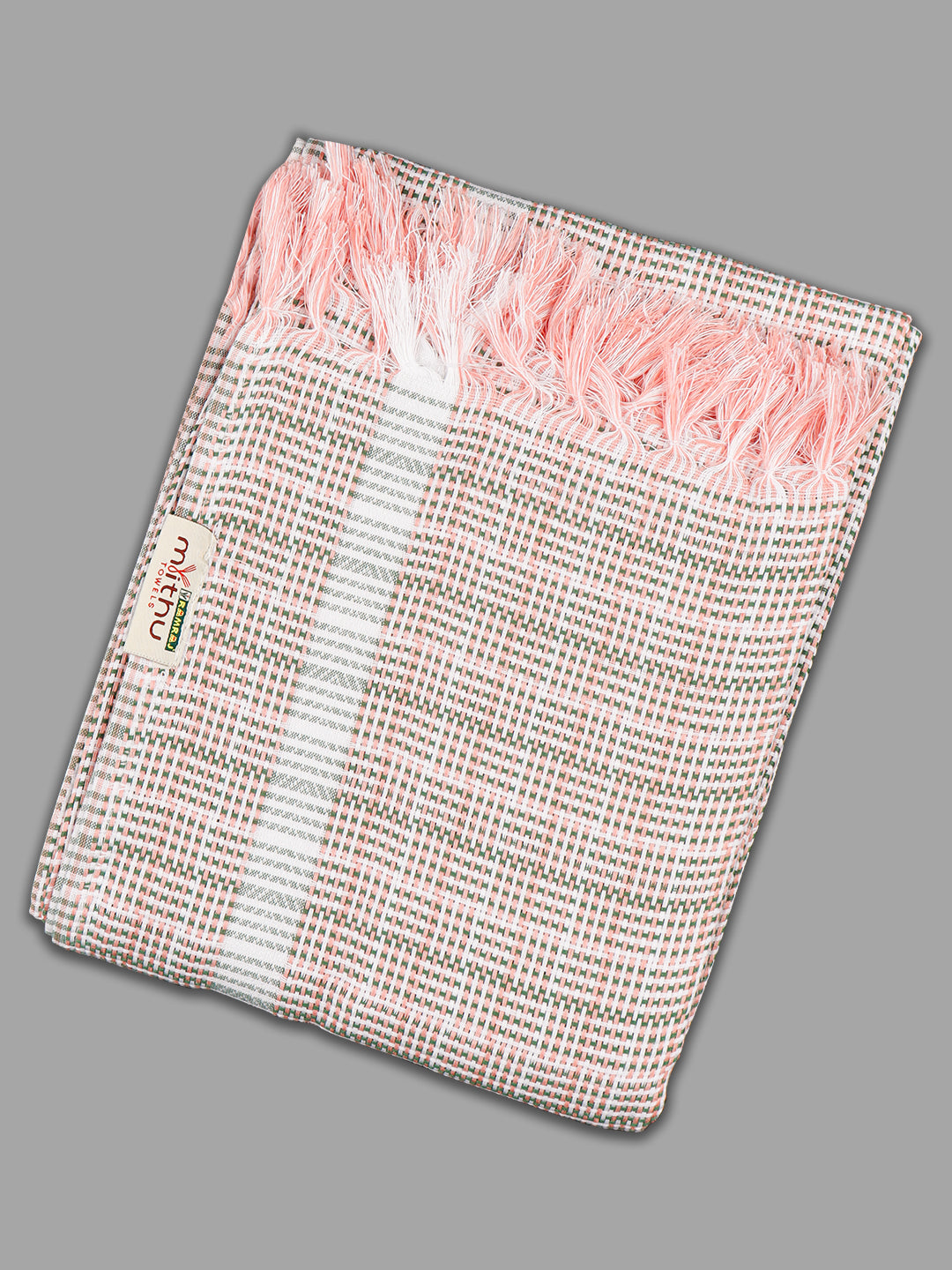 100% Cotton Self Designed Family Bath Towel Signature 1132 (Pack of 5)