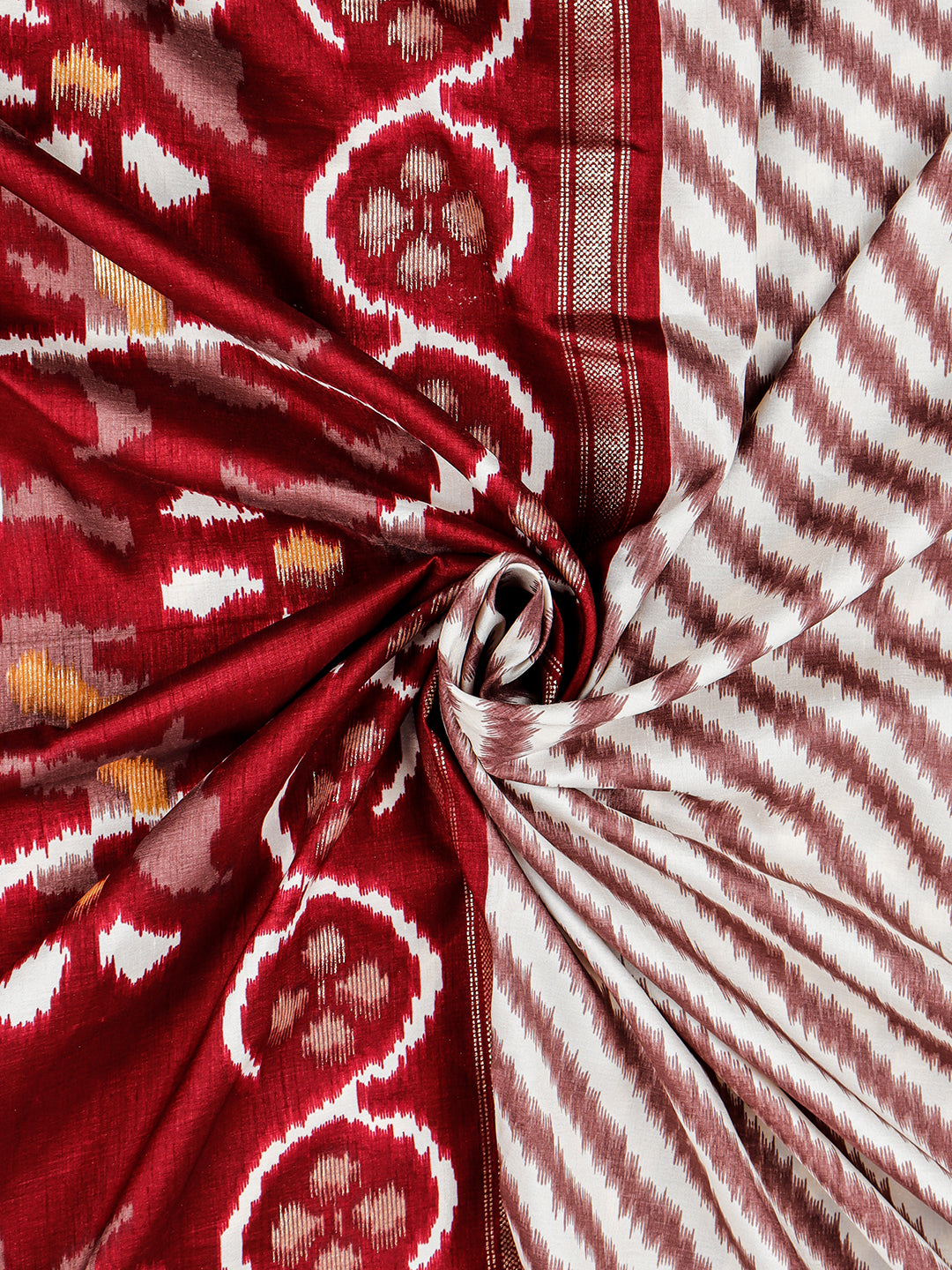 Women Art Silk Printed Maroon Saree AS06-Close view