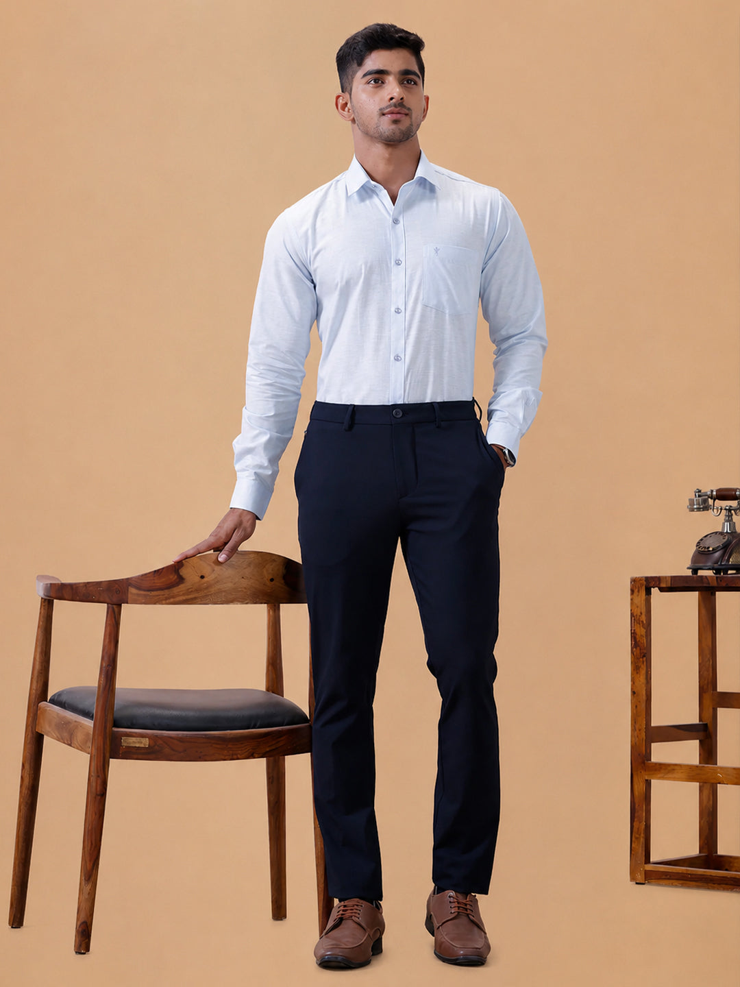 Cotton Rich Light Sky Blue Regular Fit T64 ANT1