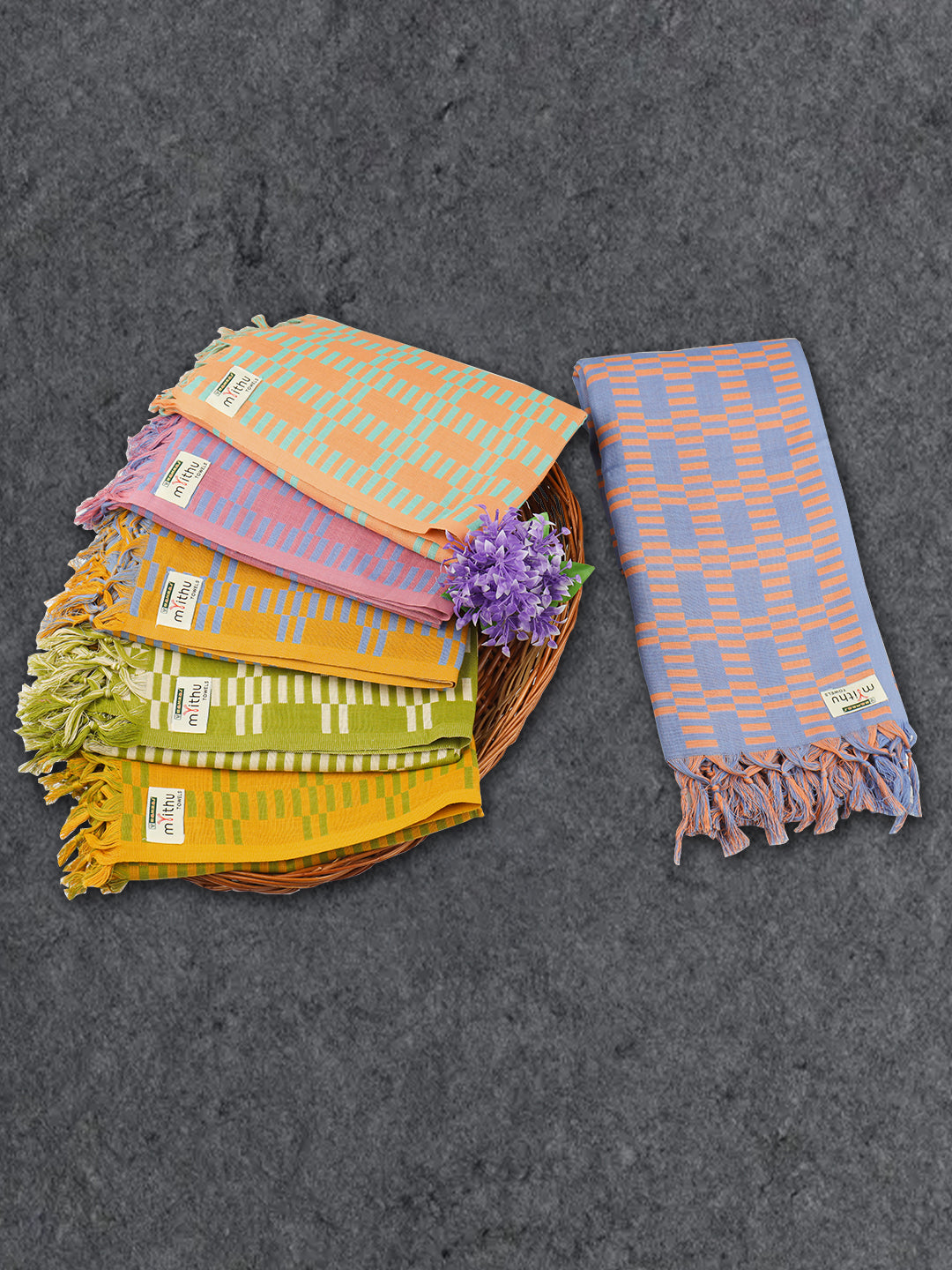 100% Cotton Bath Towel with Assorted Colour Twin Plus 896F