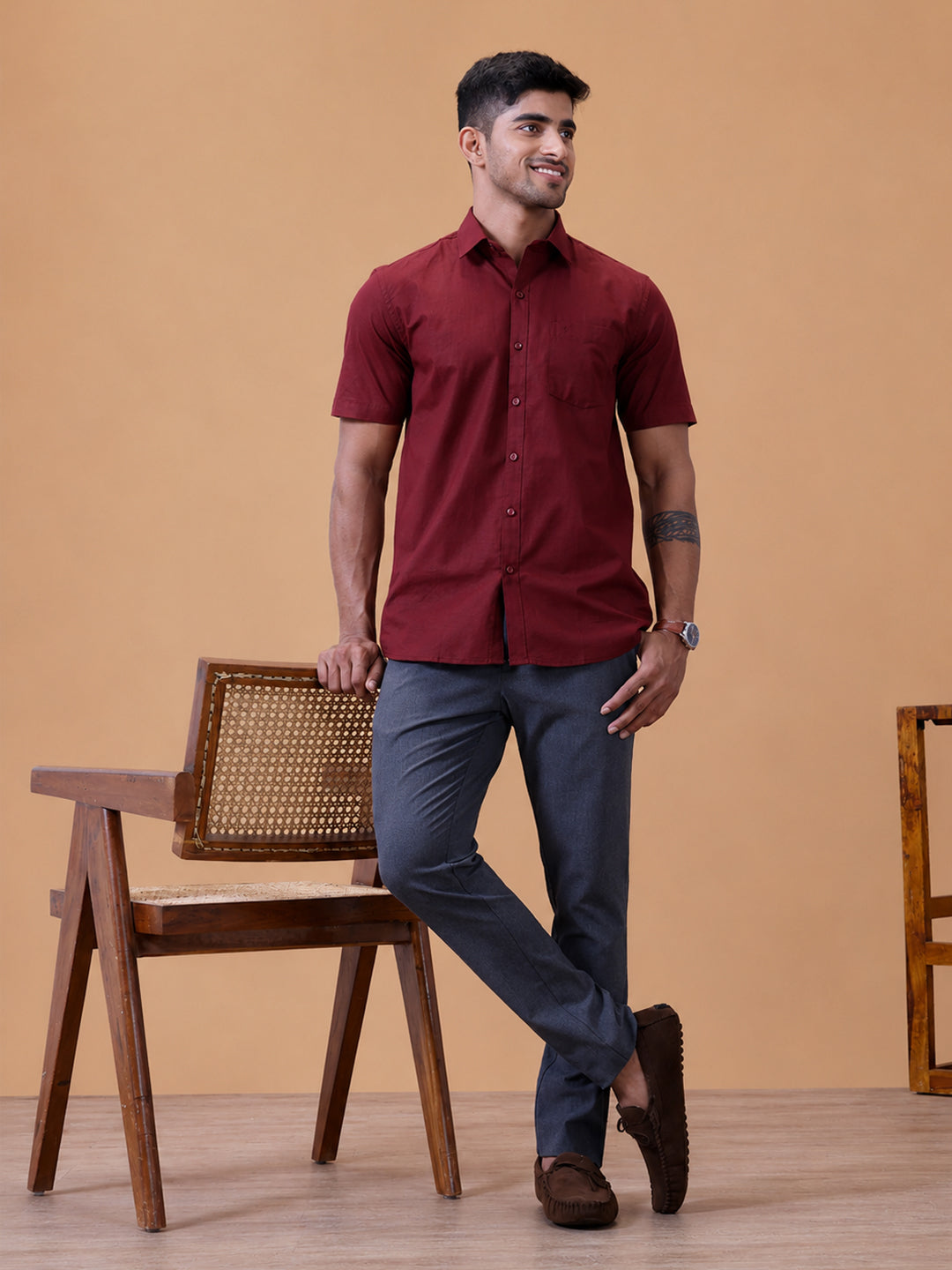 Cotton Rich DK Berry Red Regular Fit T64 ANT8