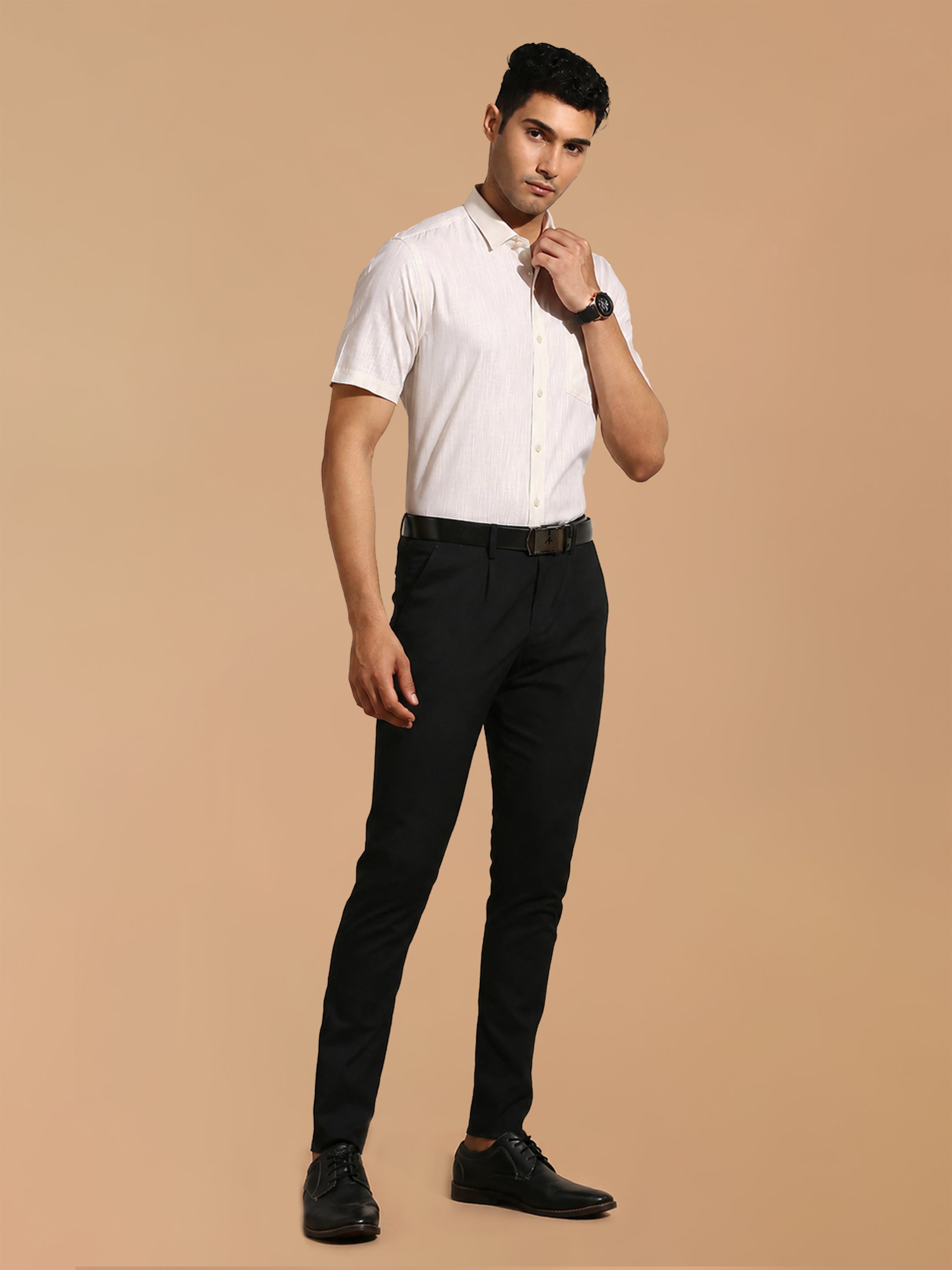 100% Cotton Cream Smart Fit Shirt CL2 GT36