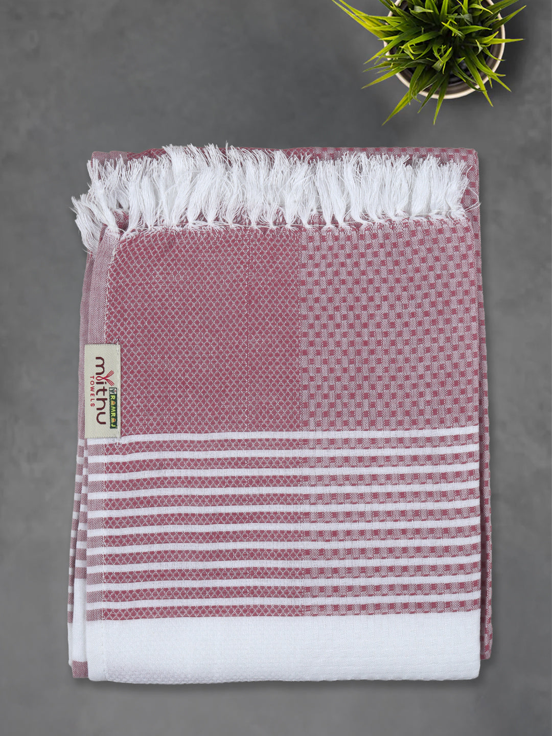 100% Cotton Self Designed Signature Bath Towel Pack of 2 1129