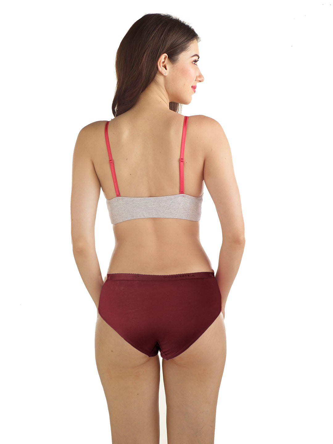 Women 100% Combed Cotton Assorted Plain Panties Lyca (Pack of 4)