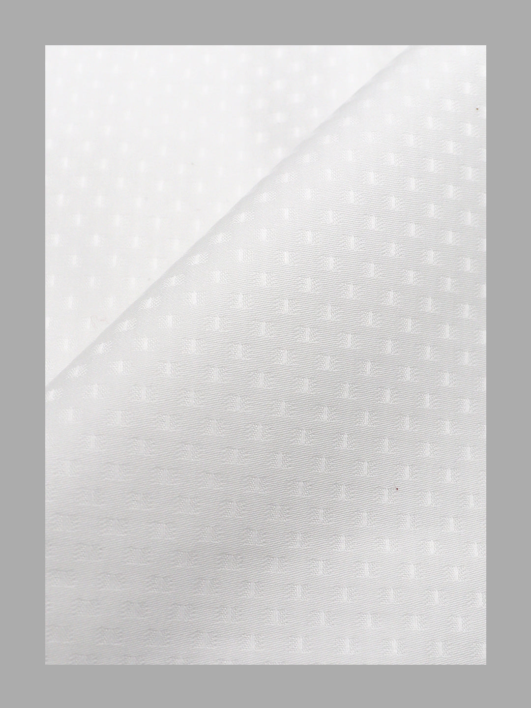 Men 100% Giza Cotton Self Design White Shirt Fabric Mosco Dobby C33