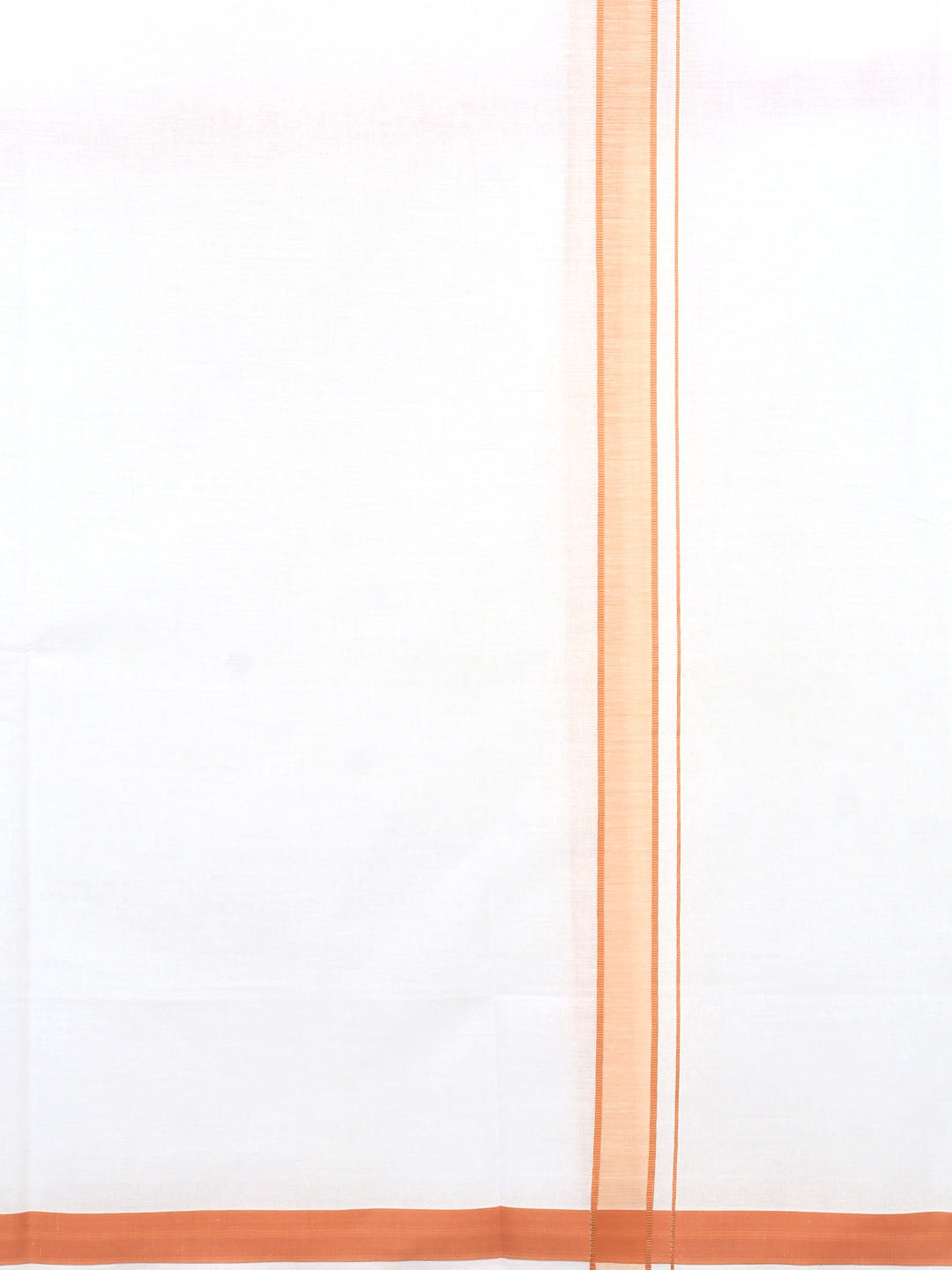 Men Cotton Blend Single Layer White Dhoti with Double Side Fancy Border HM 10