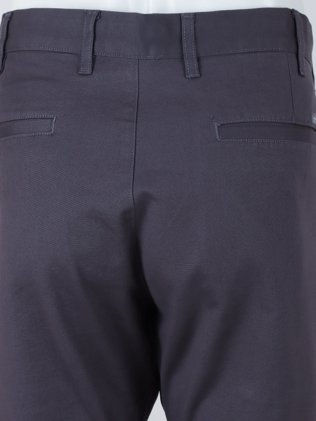 Men Cotton Lycra Cement Grey Smart Fit Pant Zara