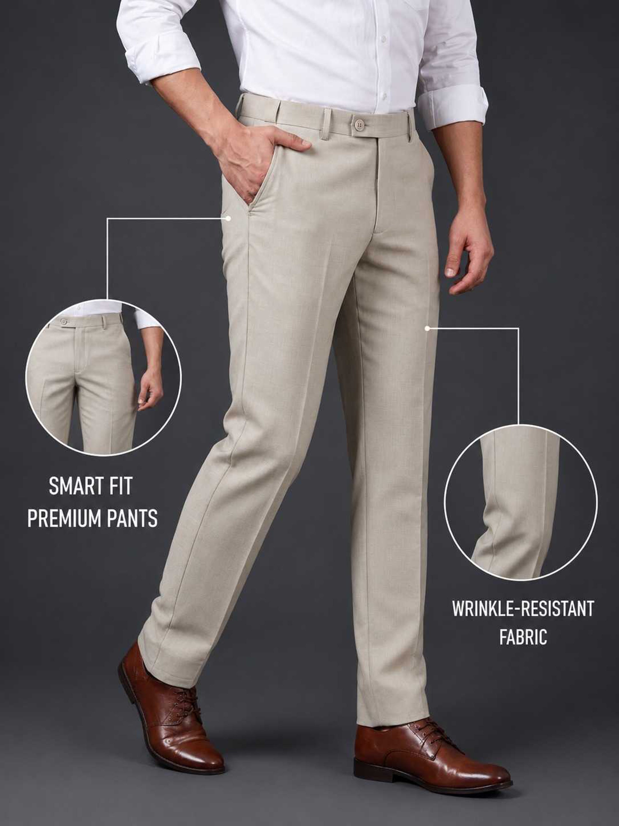 Prima Club Cotton Poly Viscose Stretchable Waistband Olive Grey Pants