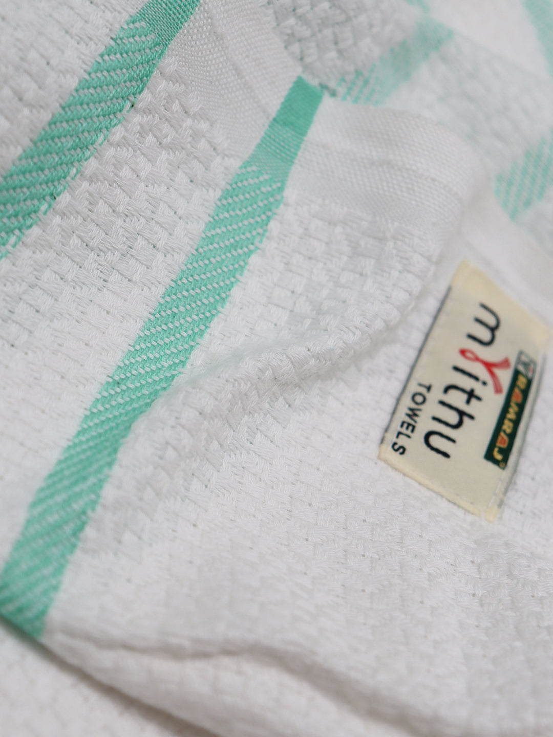 100% Cotton Self Designed Bath Towel White Magnus