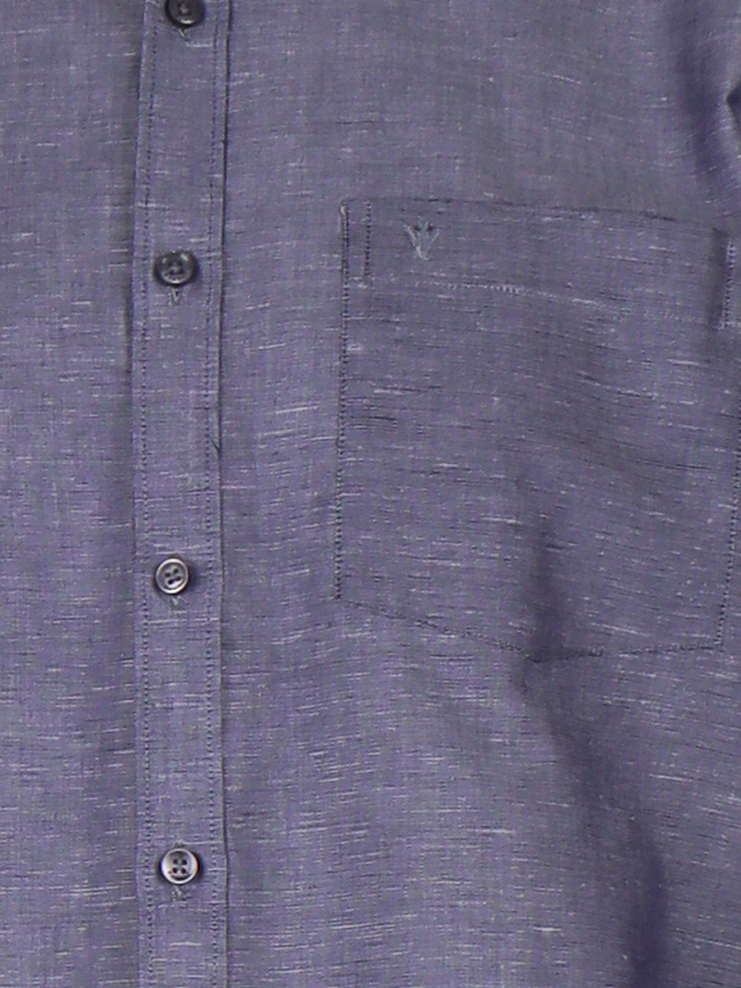 Men Cyan Blue Linen Cotton Chinese Collar Shirt LF6