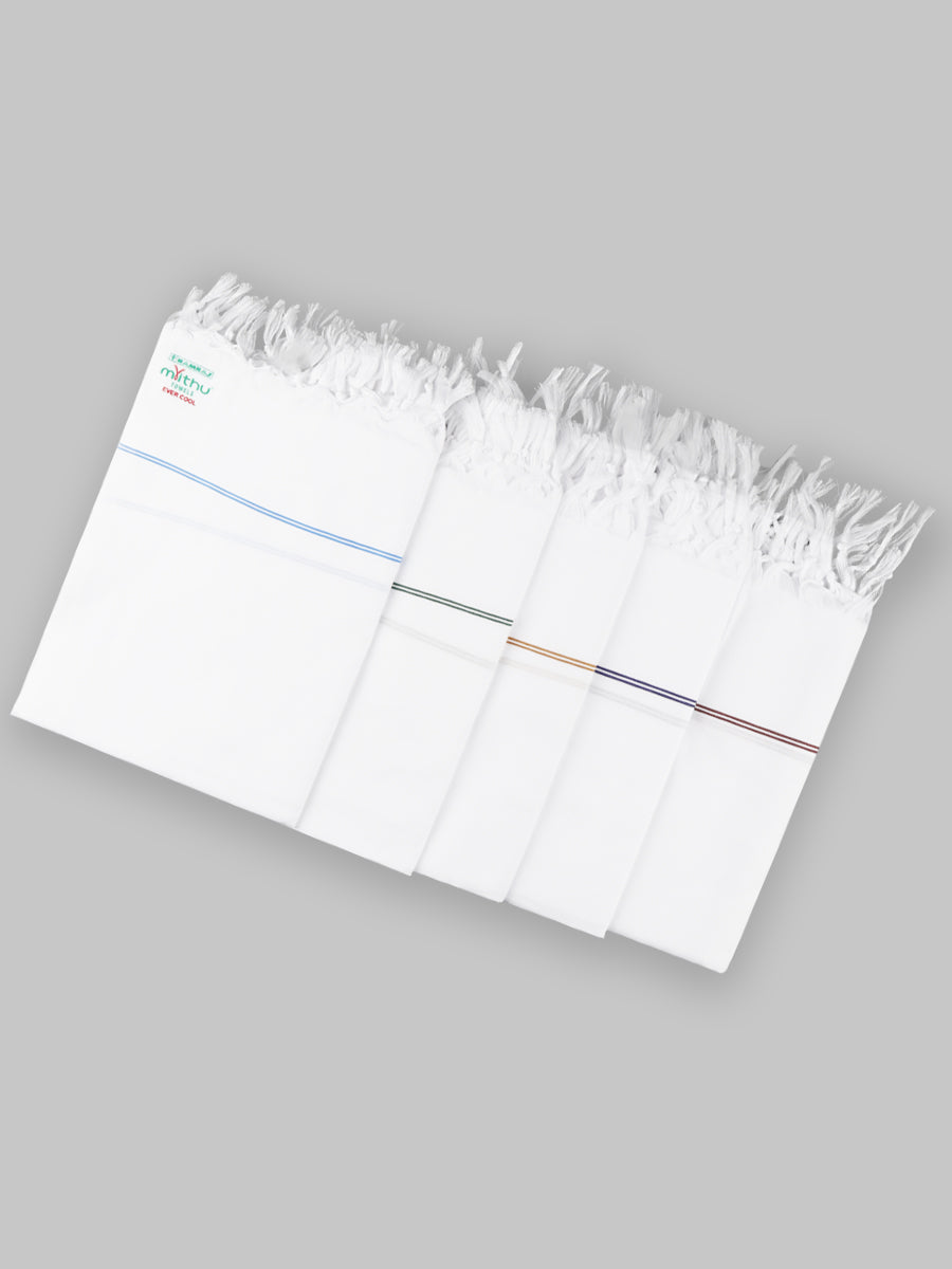 Cotton White Ever Cool Bath Towel-Mix colour