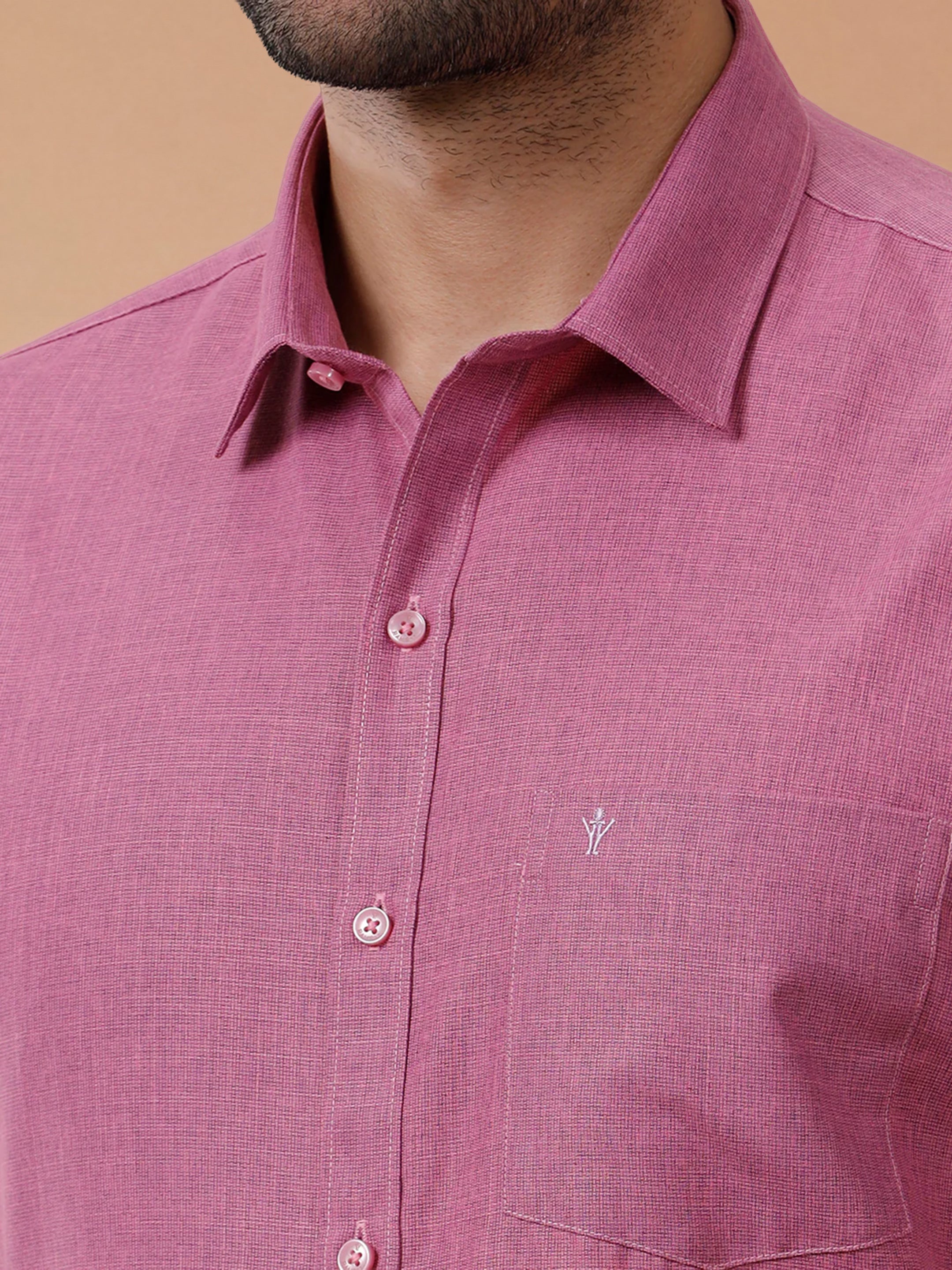 Cotton Rich Purply Pink Regular Fit Shirt T1 GC16