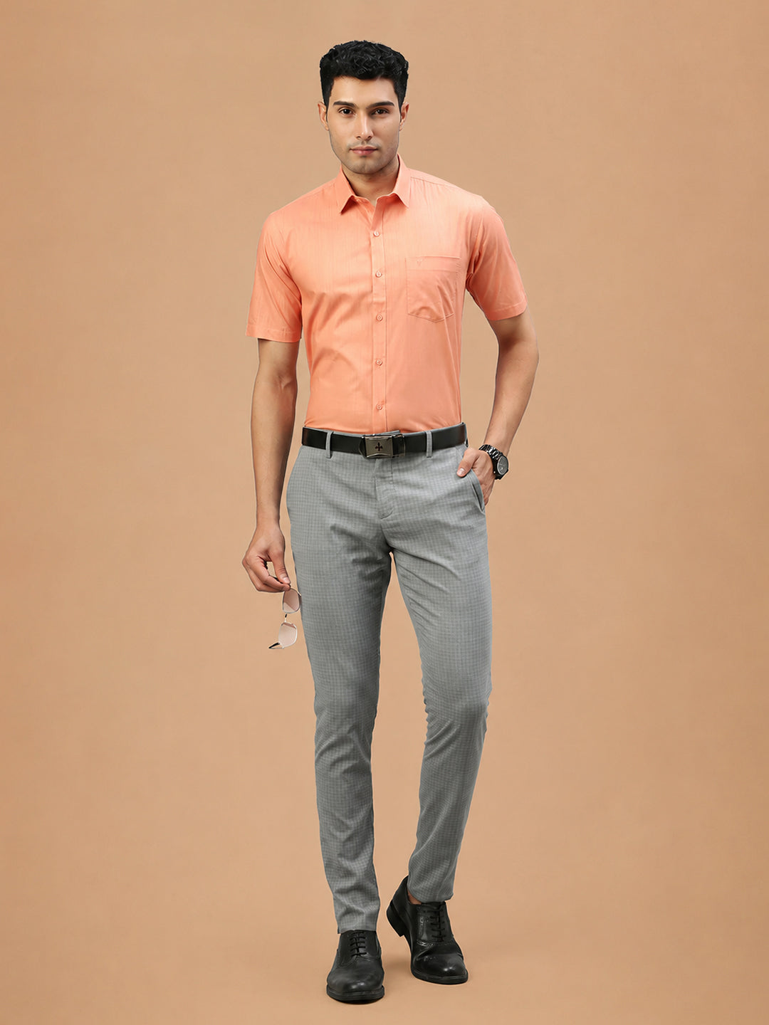 100% Cotton Copper Brown Regular Fit Shirt T37 TM4