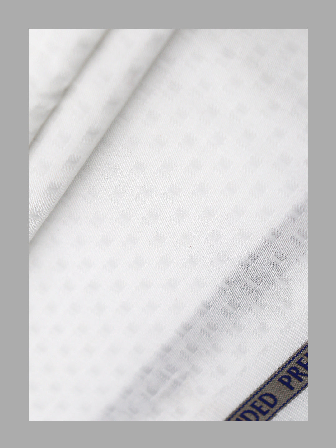 Men 100% Giza Cotton Self Design White Shirt Fabric Mosco Dobby C33