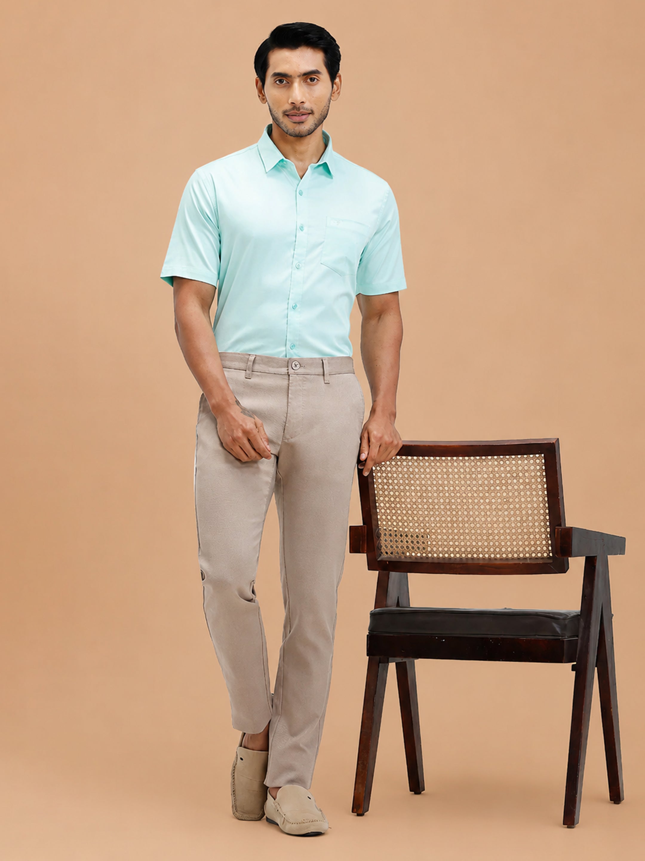 Cotton Rich Snowmint Green Regular Fit Shirt T53 ACT10
