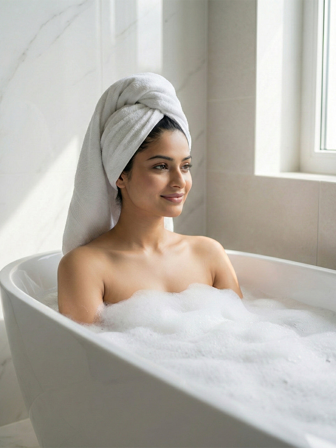 You & Me Premium Soft Terry Cotton Couple Bath, Face & Hand Towel White (Pack Of 6)