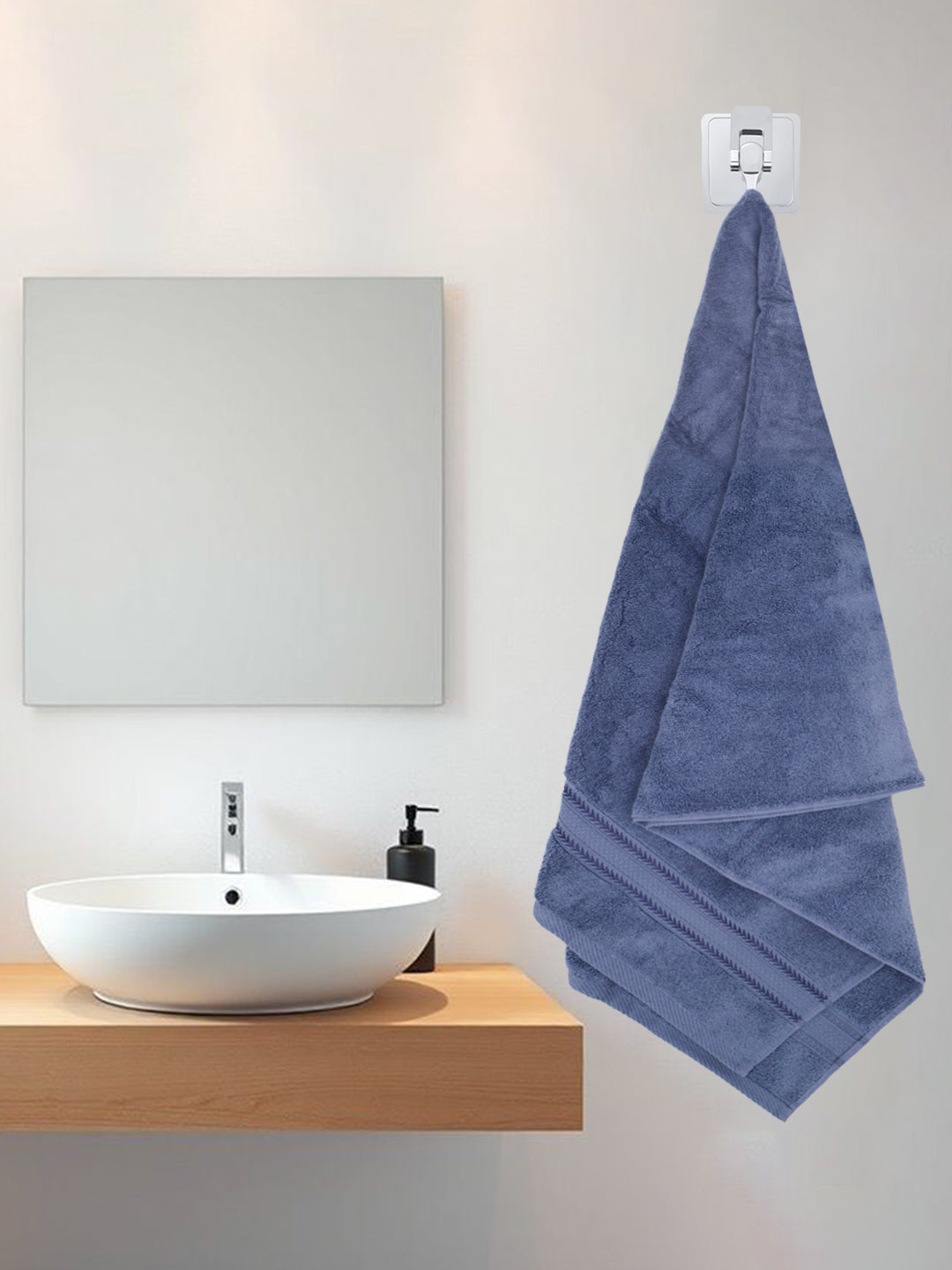 Luxury Bath Zero Twist Terry Towel Blue - 0.75m*1.50m