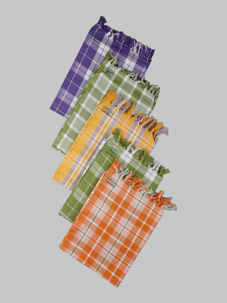 Cotton Colour Bath Towel Ever Green Plain-Mix colour