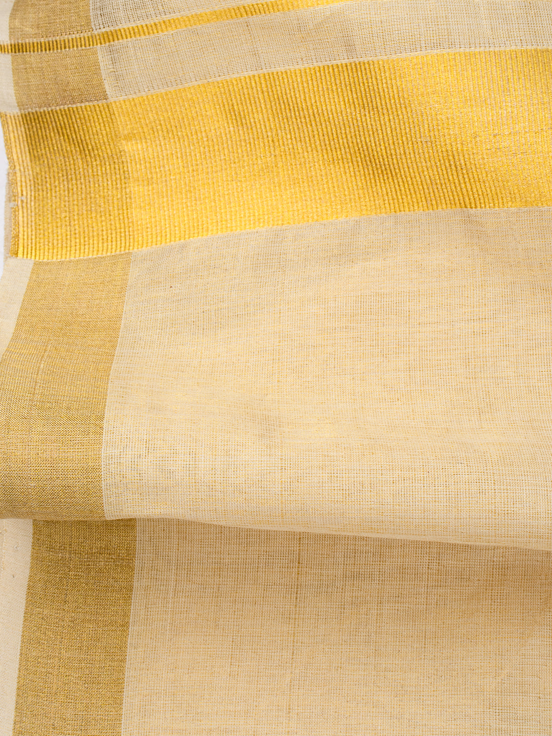 Double Layer Premium Handloom Gold Jari Dhoti 4m