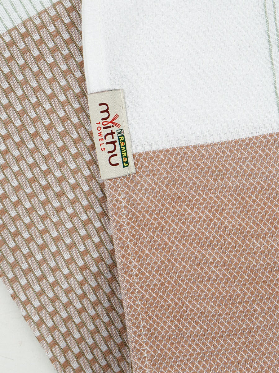100% Cotton Self Designed Family Bath Towel Signature 1106 (Pack of 5)