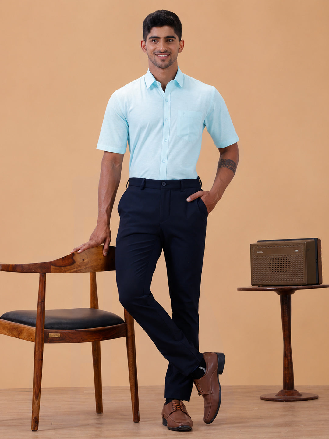 Cotton Rich LT Mint Green Regular Fit T64 ANT4