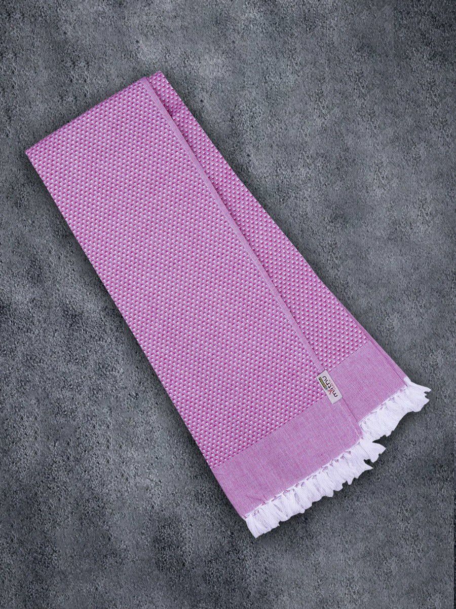 100% Cotton Signature Checked Bath Towel 1111 (Pack of 3)