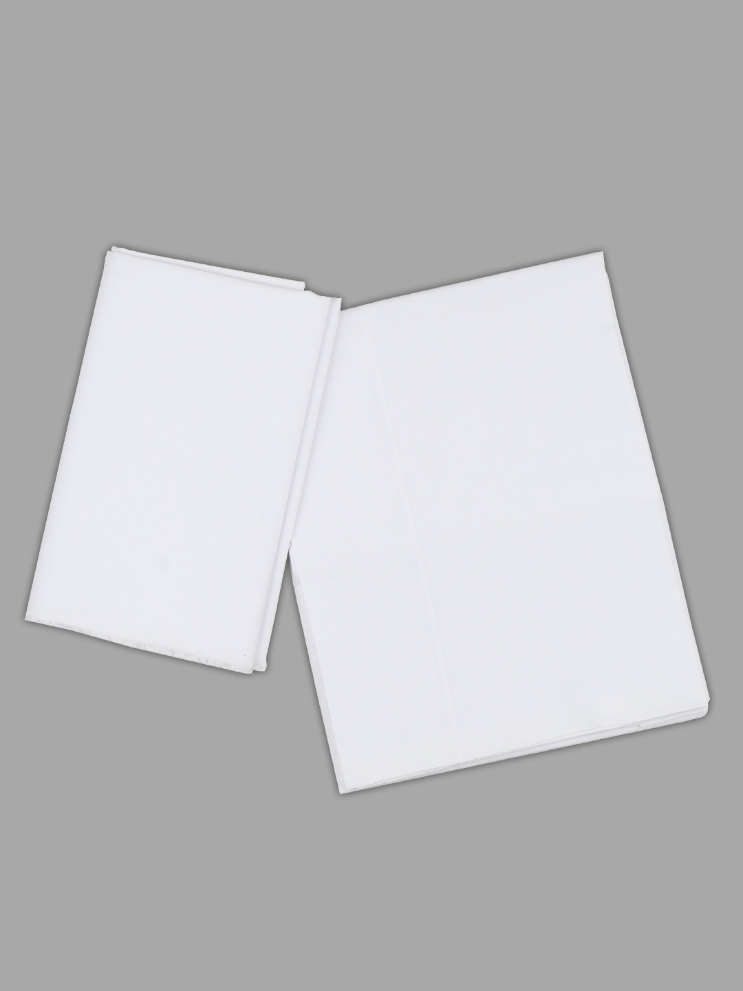 Men Bamboo Cotton White Kurta Fabric and Paramas Dhoti Set