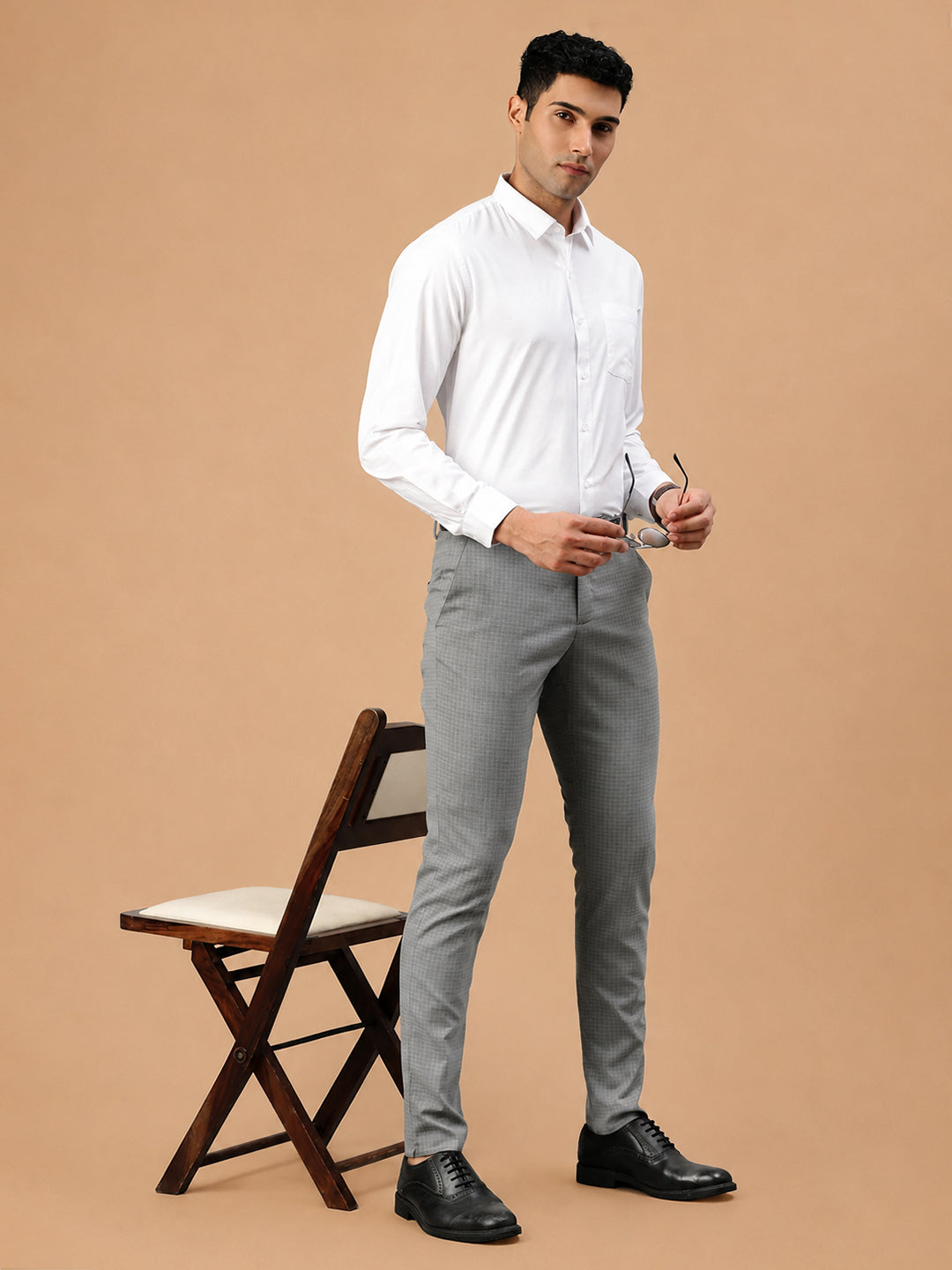 Cotton Rich Prestigious Fit White Shirt 2 Pcs Combo