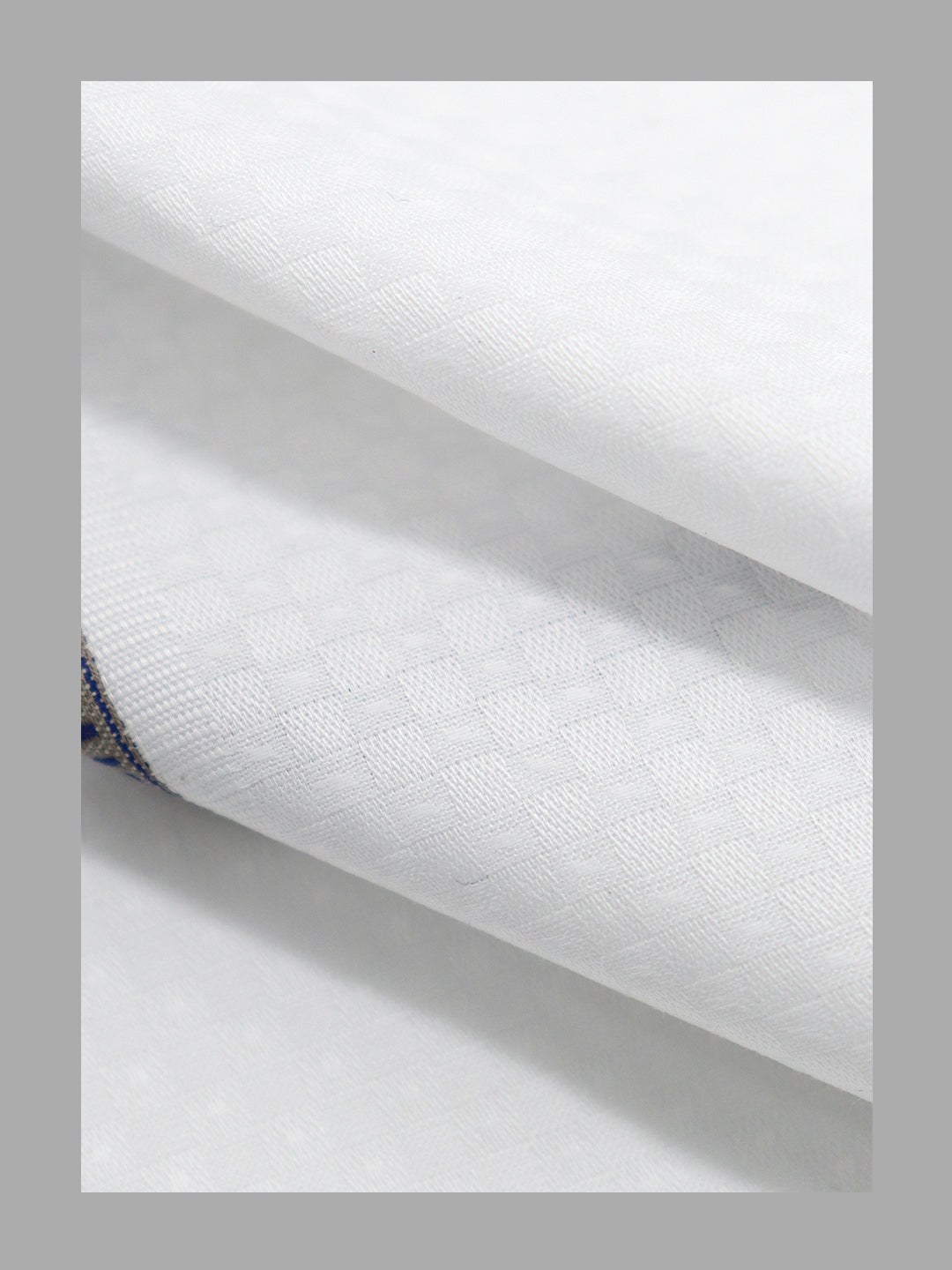Men 100% Giza Cotton Self Design White Shirt Fabric Mosco Dobby C34