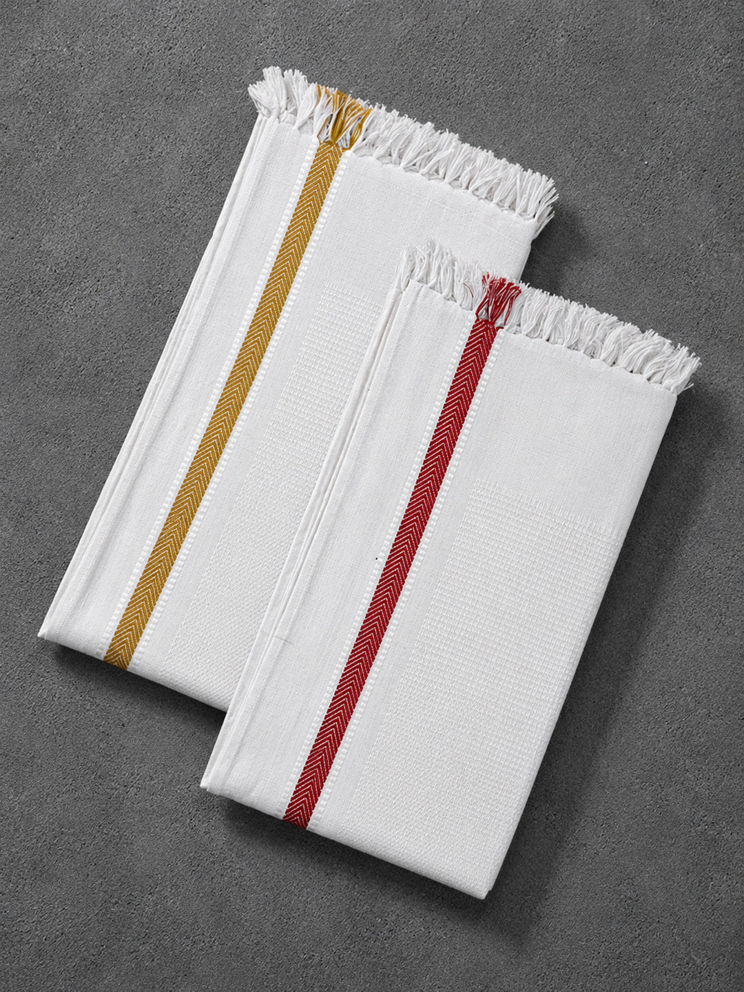100% Cotton Self Designed Bath Towel Signature 1047 Pack of 2