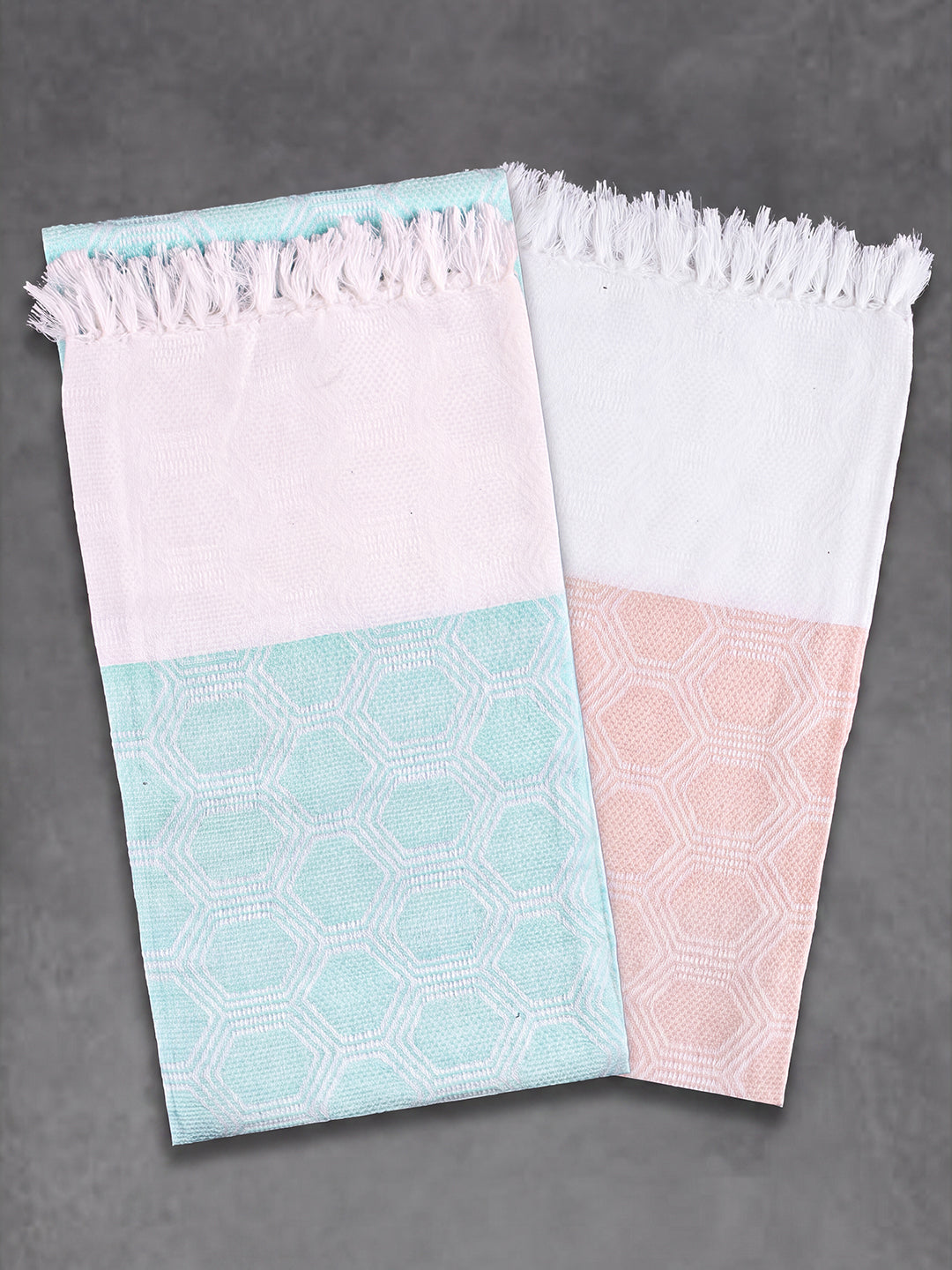 100% Cotton Self Designed Bath Towel Signature Pack of 2 1059