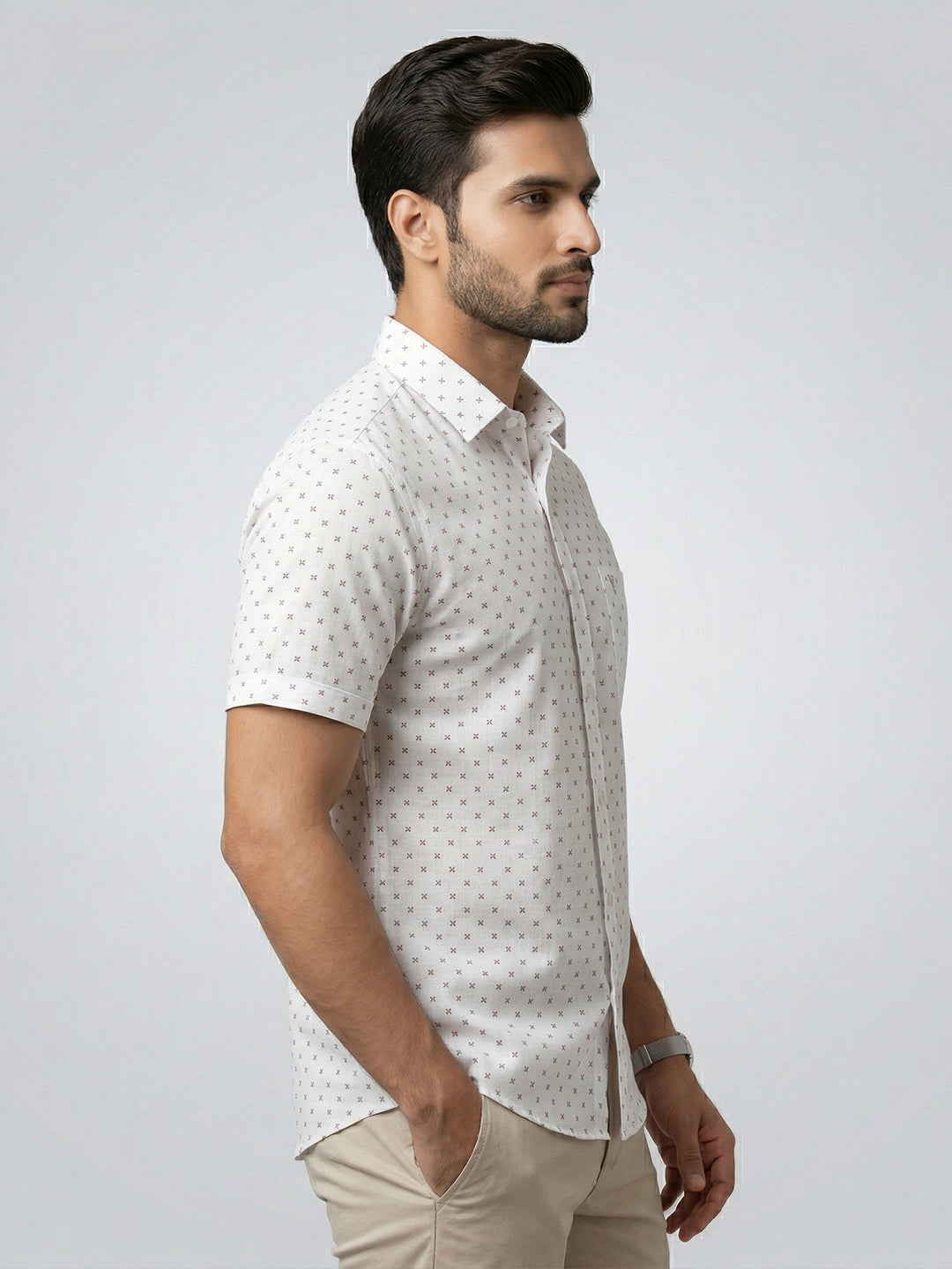 Men Cotton Rich Printed Shirt T66 APT9