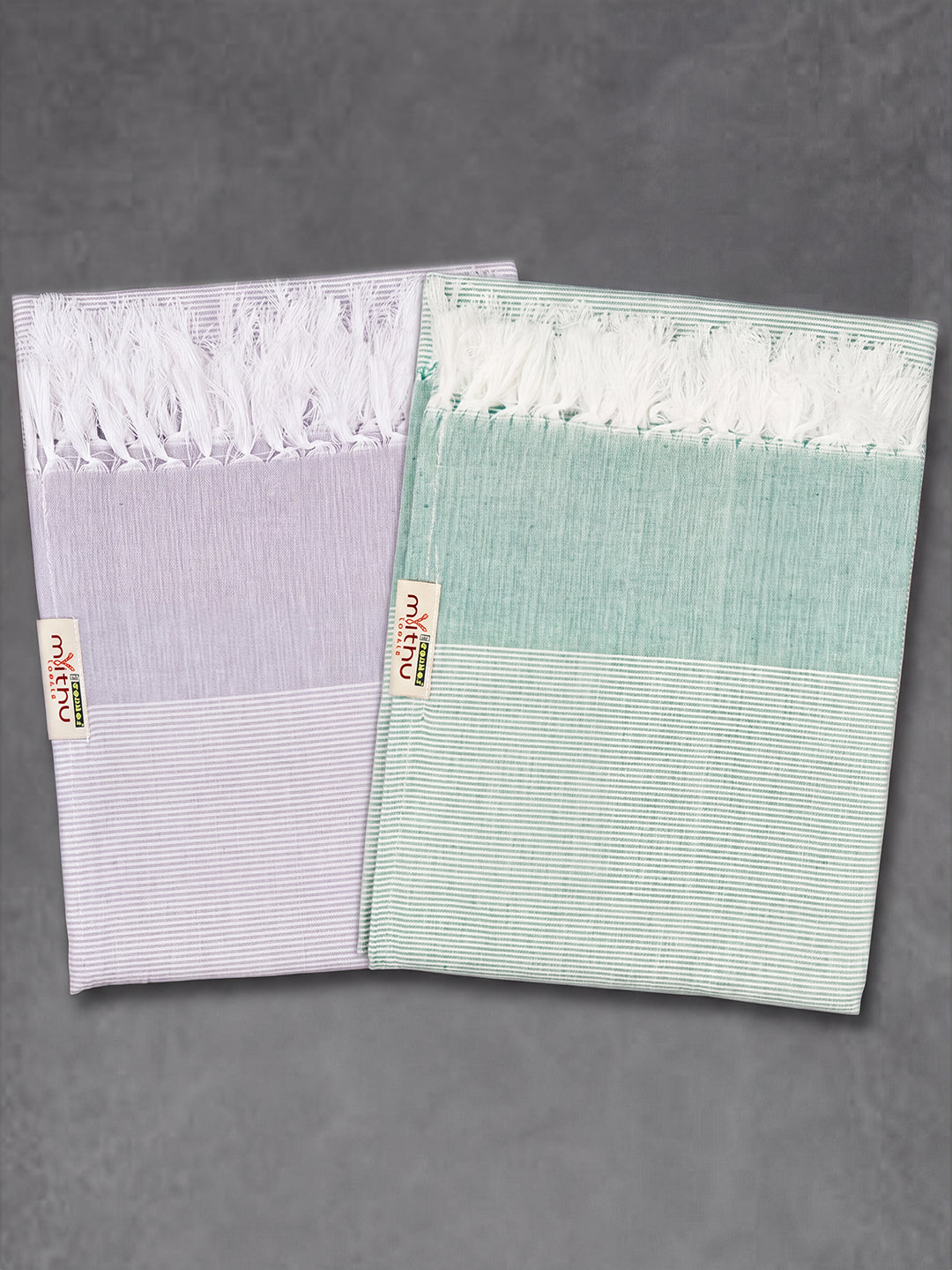 100% Cotton Striped Bath Towel Pack of 2 - Signature 1127