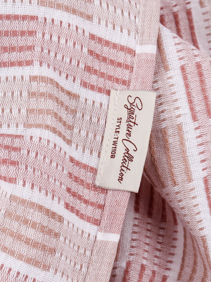 100% Cotton Checked Bath Towel Signature Pack of 3 1108