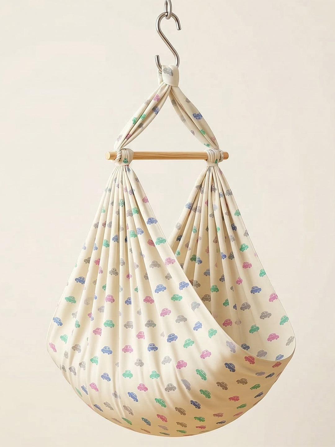 Premium Soft Cotton Baby Hammock Stitched in Assorted Colours & Prints (Thottil/Jhula)