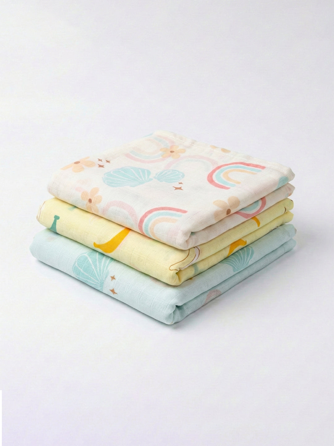 Premium Soft Baby Bath Towel (Pack of 3) Gentle & Quick Absorbing Cotton | 0.75m x 1.42m