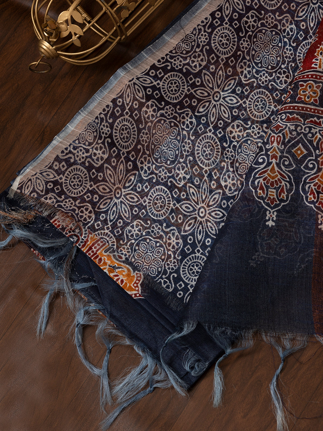 Women Dark Blue Semi Tussar Saree ST210