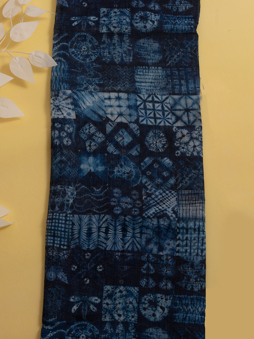 Women Navy Semi Linen Printed Saree SL177