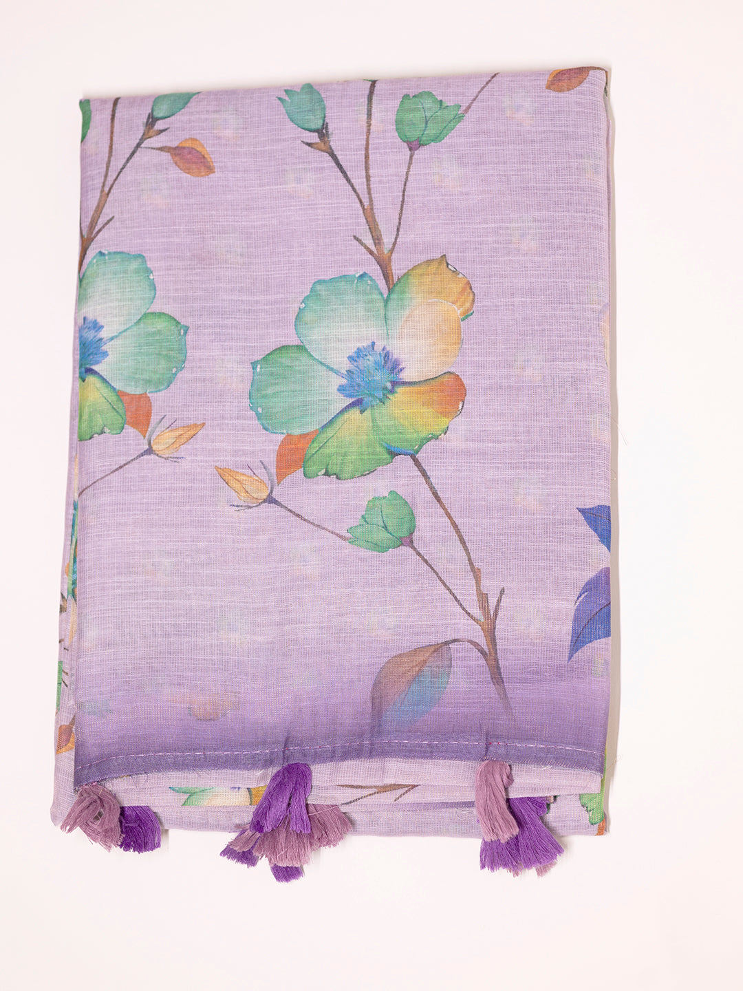 Women Purple Tissue Printed Saree TS28