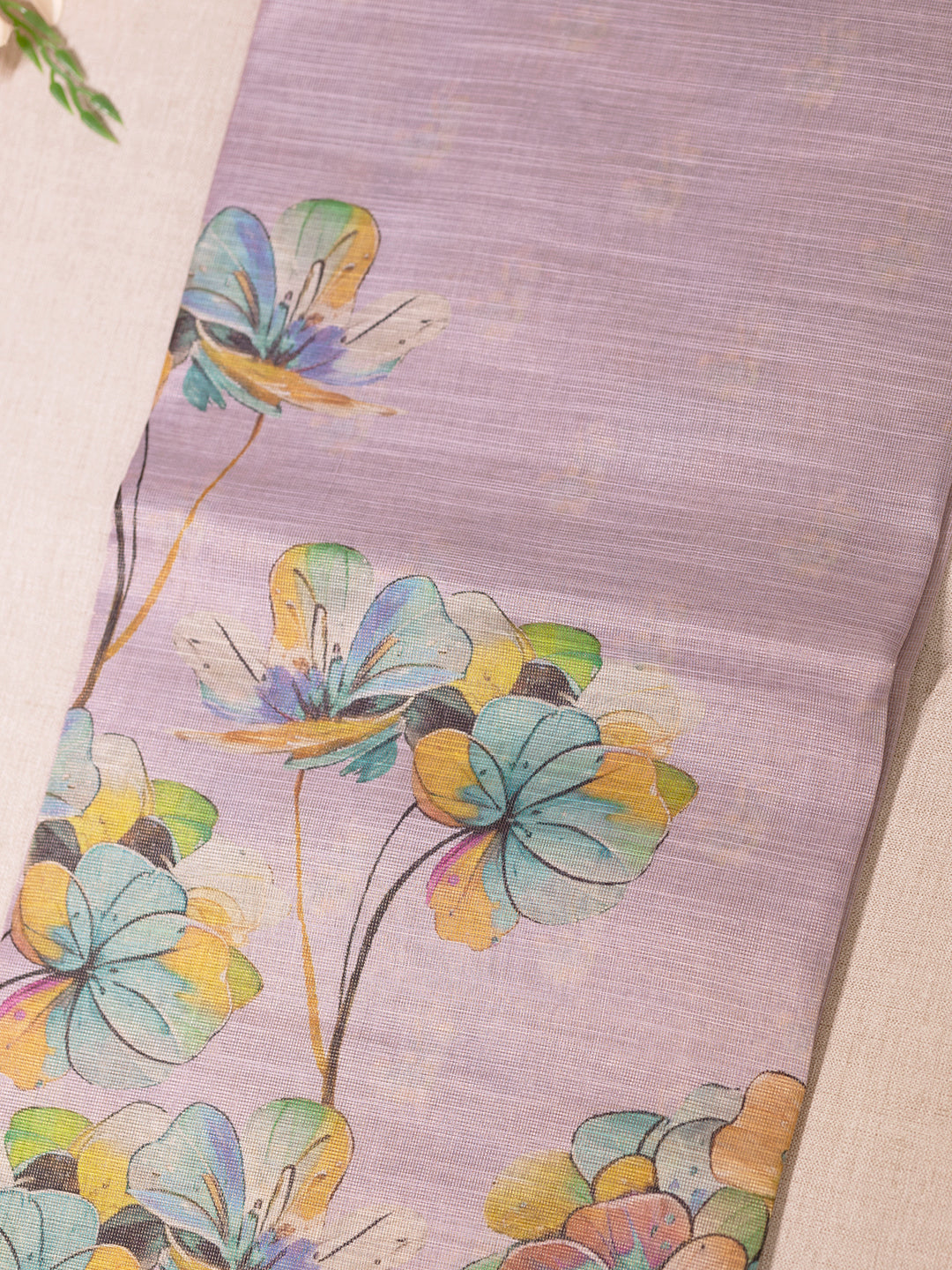 Women Violet Tissue Printed Saree TS25