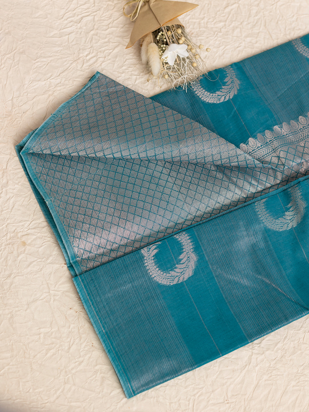 Women Blue Kotta Cotton Saree PCS183