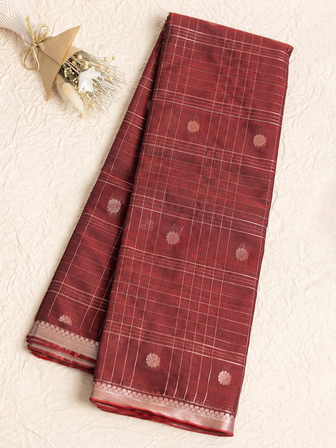 Women Maroon Kotta Cotton Saree PCS182