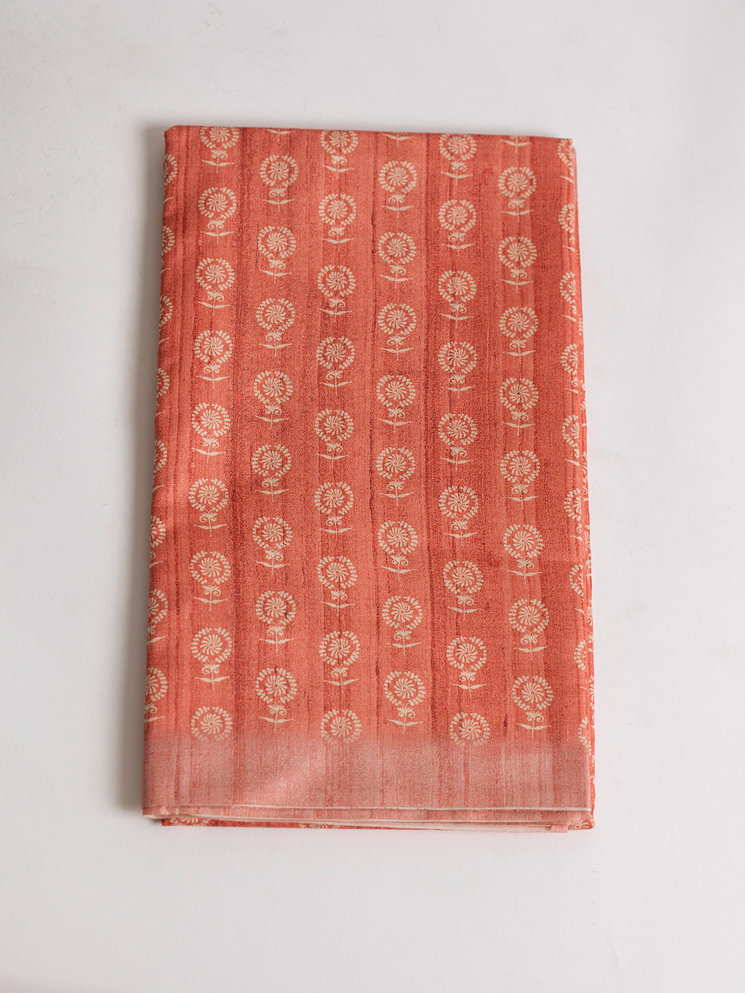 Women Orange Semi Tussar Printed Saree ST237